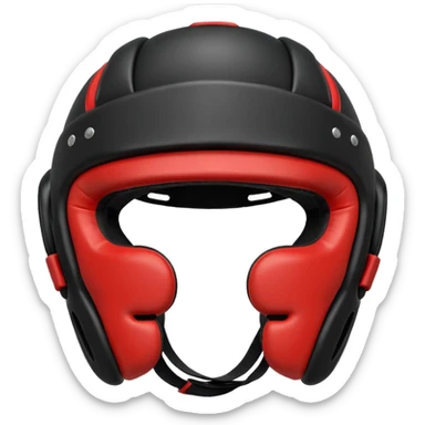 MMA headgear object icon, protective sparring helmet, padded texture, 3D cartoon, mobile game icon style, centered, clean background, no text, no watermark
 sticker