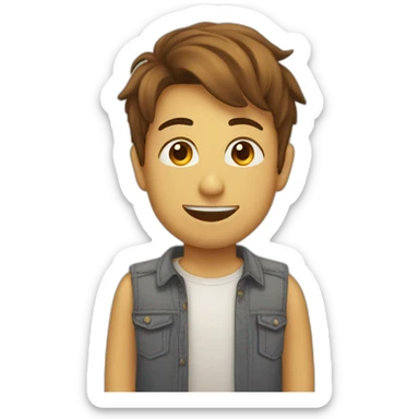 gars qui envoi un bisous sticker