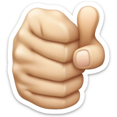 Thumb up but top part cruled in a bit sticker