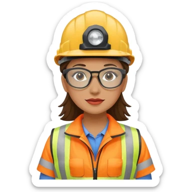 Occupational safety and health или labor protection woman sticker