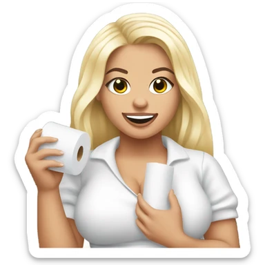 trisha peytas holding toilet paper sticker