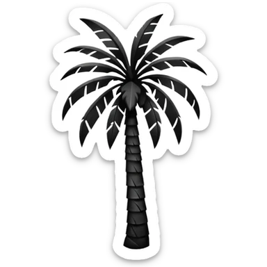 tall palm tree silhouette sticker
