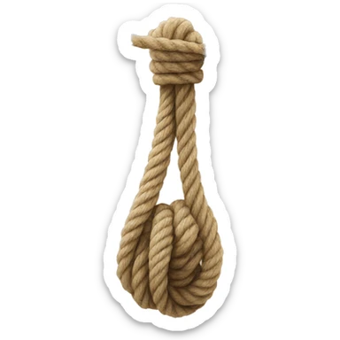 a rope hanging from the ceiling sticker