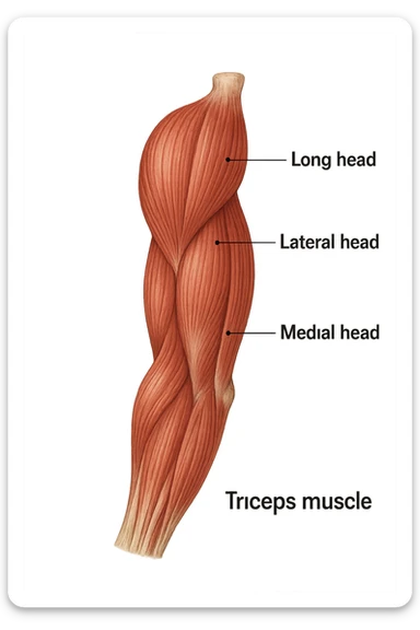 tricipite visto anatomicamente  sticker