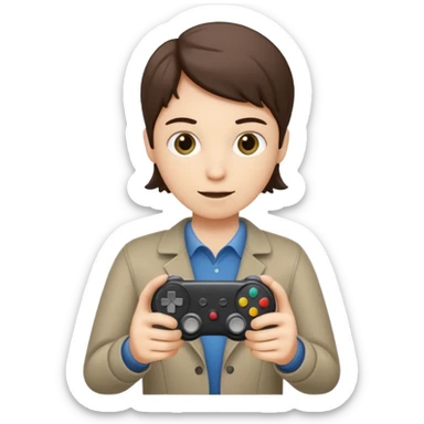 create a simple emoji that indicates that you are a single player when playing computer games. Make it a gender neutral stick figure sticker