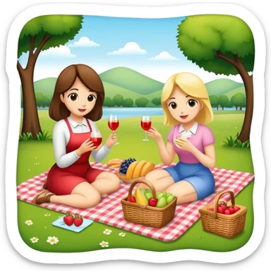 Picnic with women's sticker