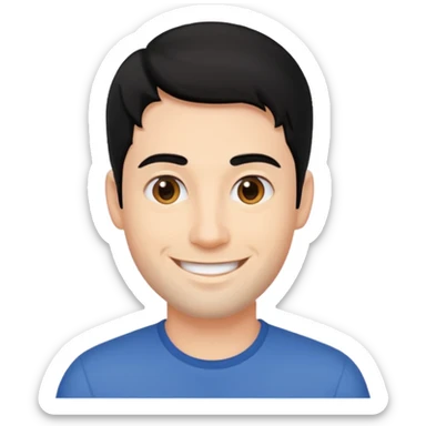 beyaz tenli siyah saçlı 35 yaş erkek sticker