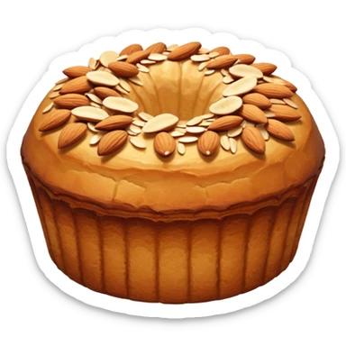 Alsacian kougelhopf with almonds on the top sticker