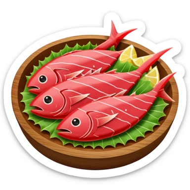 Make tuna sashimi iPhone emoji style sticker