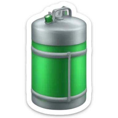 Cilindro de gas verde sticker