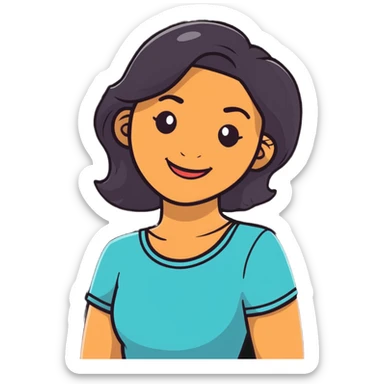 confident Latina woman smiling sticker