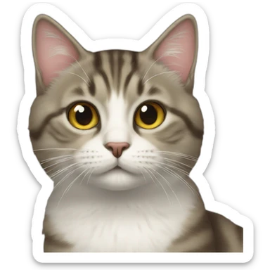 Cat and donate sticker