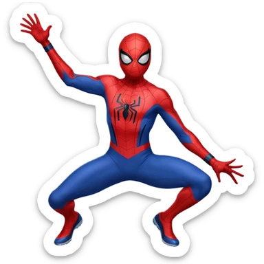 Spiderman playing cricket  sticker