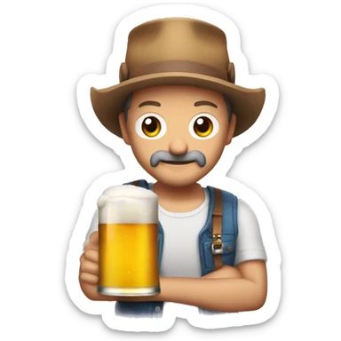 Tony Tony chopper qui boit une bière  sticker