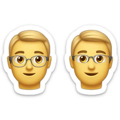 2 mains symétriques collées avec pouce index et majeur levés et oriculaire et l’annulaire baissé sticker