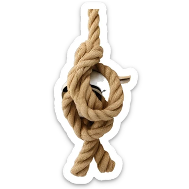 rope knot hung from ceiling fan sticker