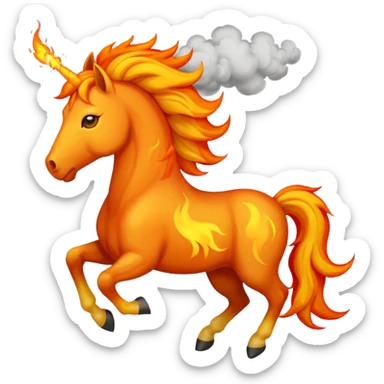 fire horse emoji to push notification . more fire on the horse sticker