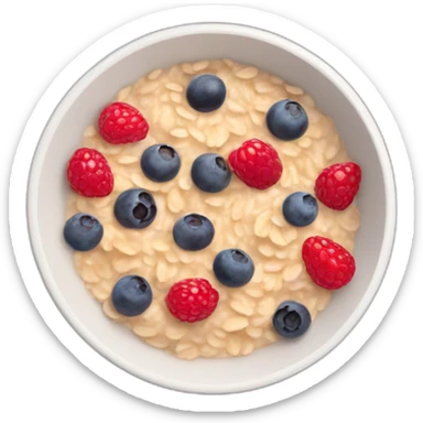 bowl of oatmeal with berries sticker