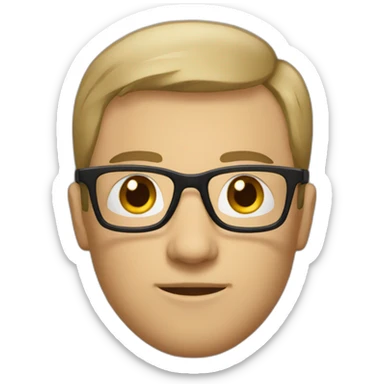 man-glasses-shorthair-teacher-kind-strict sticker