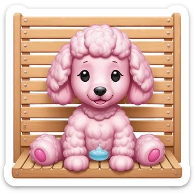 Poodle in sauna sticker