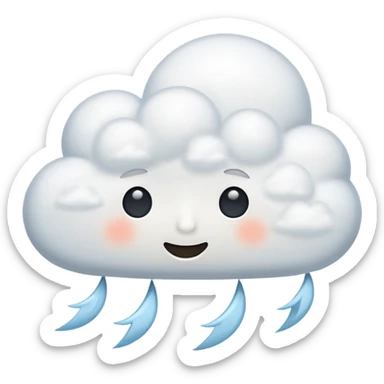windy cloud sticker