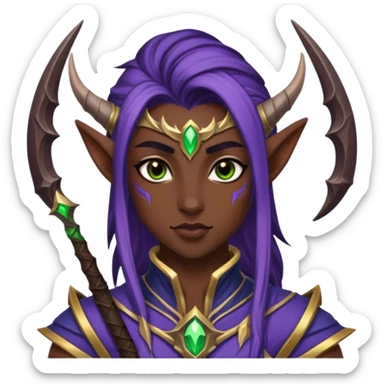 A night elf ranger from world of warcraft sticker
