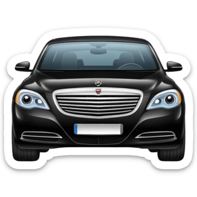 Crée-moi une voiture noire, berline, très classe La voiture  en long 2025classe S que d’un côté  sticker
