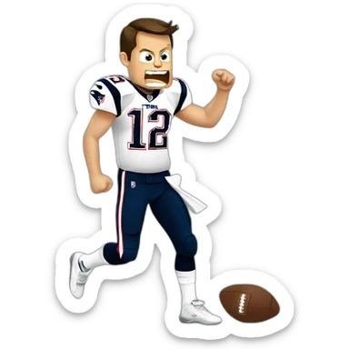 Tom brady pumping his fist and yelling Let's Fucking Go sticker