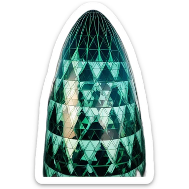 London gherkin glass building sticker