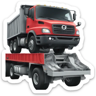 Truck on a lift sticker