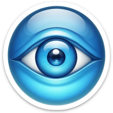 antique blinking watching eye sticker