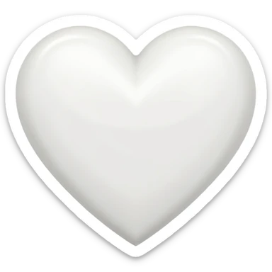 I want a white heart in heart a H sticker
