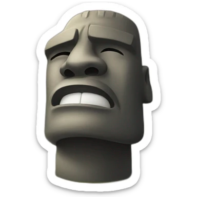 easter island head sneezing sticker