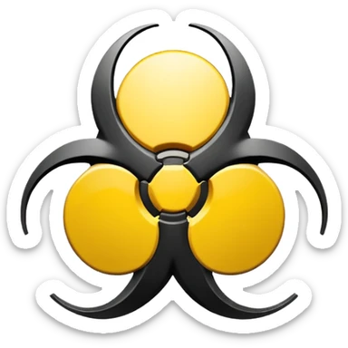 Biohazard symbol  sticker