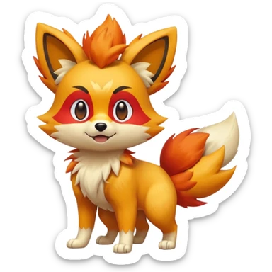 Fennekin-Growlithe-Electrike-fusion (full body) sticker