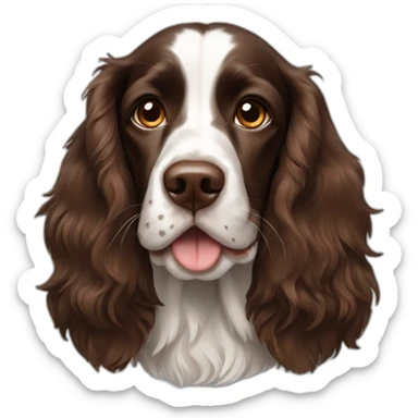 Brown English springer spaniel sticker