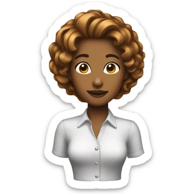 Femme cheveux décoiffés  sticker