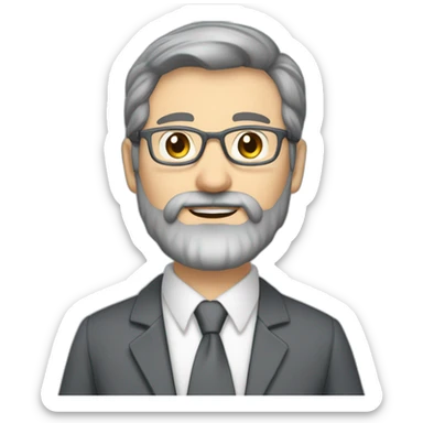 husband caucasian age 55 dark gray hair trimmed beard wearing business suit holding bible, wife asian age 55 dark hair nurse uniform, no children sticker