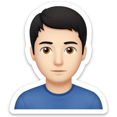 30 yaş genç erkek siyah saçlı sticker