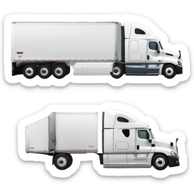 freightliner cascadia semi-truck that is brokn and repair needed sticker