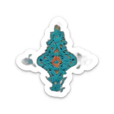 west knits colourful shawl sticker