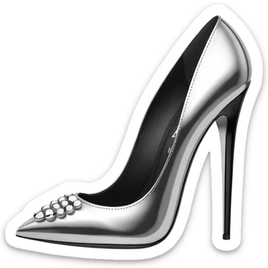 Alexander wang 10 inch high heel stilettos, with lots of chrome embellishments  sticker