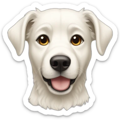BrunetteGirl blondeboy Whitedog sticker