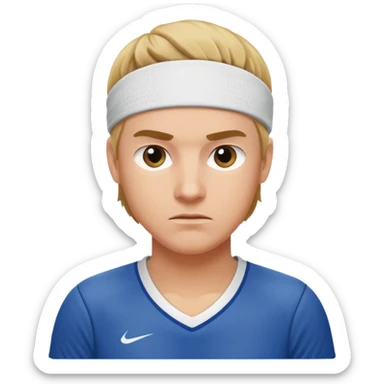 tennisplayer with sweatband sticker