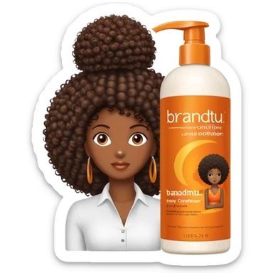Bottle of leave-in Conditioner, the label on the bottle should have a picture of a black woman with afro, The brand name is brandCantu sticker