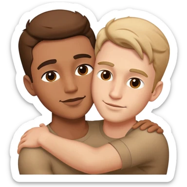 two men kissing sticker