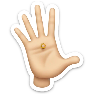 Hand with ring and middle finger crossing with the thumb down sticker