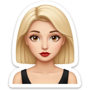 Dama con maquillaje sticker