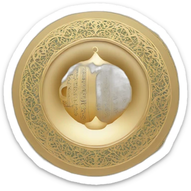 Design an emoji for the Holy Quran, where the emoji appears in a state of contemplation and recitation of the Quran with high concentration. --dream --ar 4:3 sticker