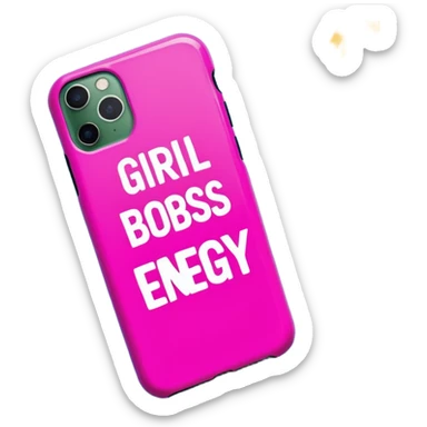 phone case with 'Girlboss Energy' written in a fun, empowering style, no people sticker